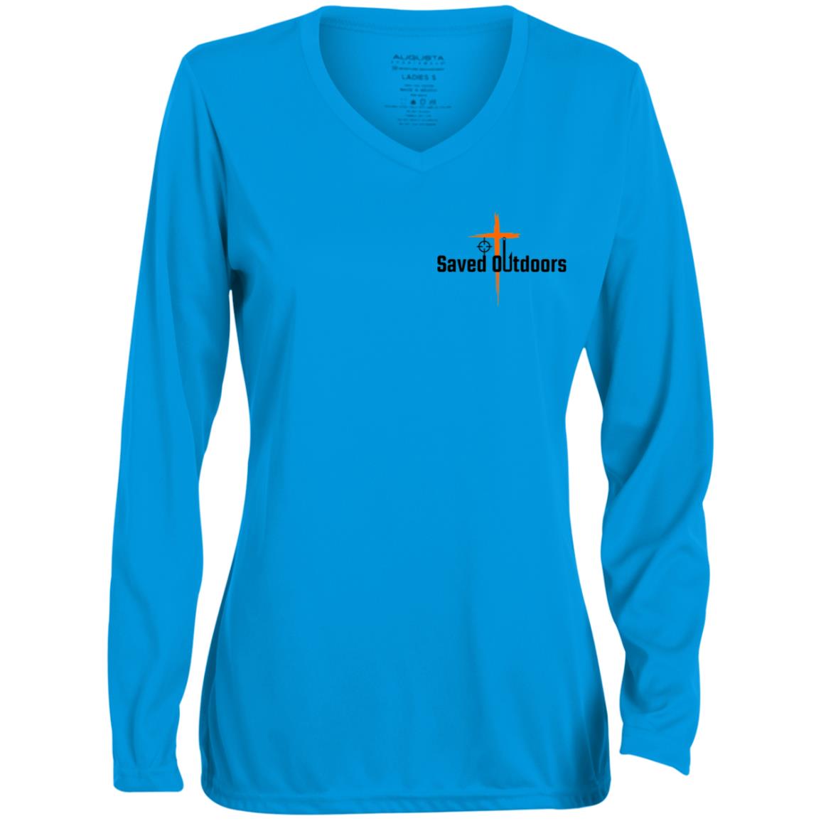 1788 Ladies' Moisture-Wicking Long Sleeve V-Neck Tee